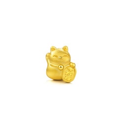 'Wonderland' 999 Gold Lucky Cat Charm