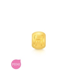 'Alphabets & Numeric' 999 Gold Letter H Charm