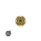Noir' 999 Gold Black Diamond Shield Charm