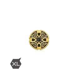 'Noir' 999 Gold Black Diamond Shield Charm