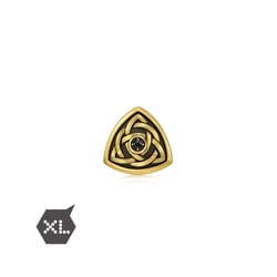 'Noir' 999 Gold Black Diamond Celtic Triquetra Charm