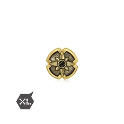 'Noir' 999 Gold Black Diamond Nautical Star Charm