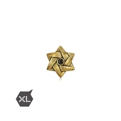 'Noir' 999 Gold Black Diamond Magen David Charm