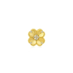 999 Gold Diamond Four-Leaf Clover Charm
