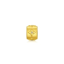 999 Gold Diamond Charm