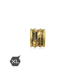 「酷黑」足金鑲嵌黑鑽石箭羽串飾