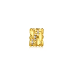 999 Gold Diamond Charm