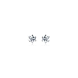 'As One' 18K White Gold Diamond Earrings