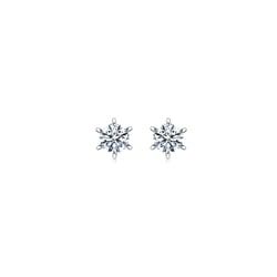 'As One' 18K White Gold Earrings