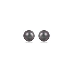 18K White Gold Tahitian Pearl Earrings
