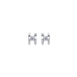 18K White Gold Diamond Earrings