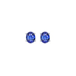 18K Gold Sapphire Earrings