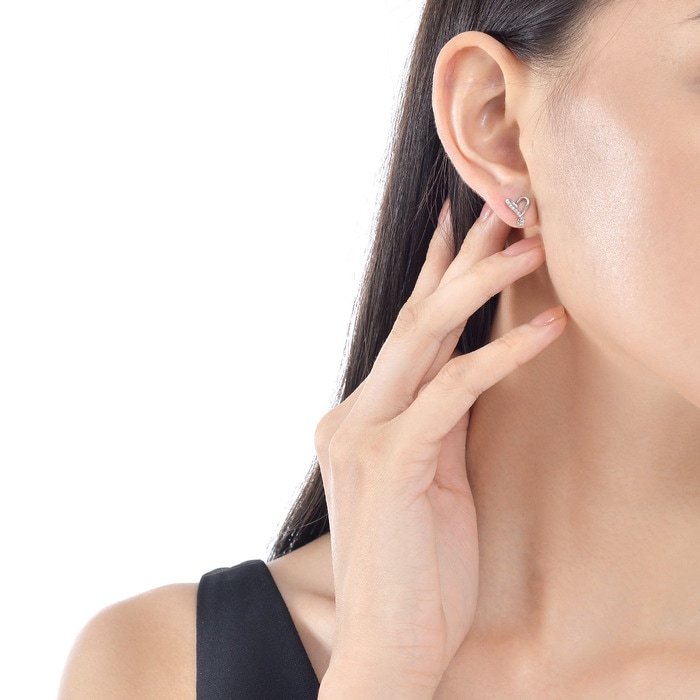 18K白色黄金 耳環 | 周生生珠寶 | 49284E - 3