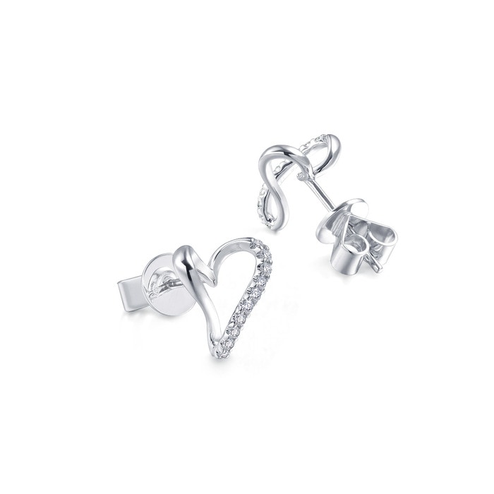 18K白色黄金 耳環 | 周生生珠寶 | 49284E - 5