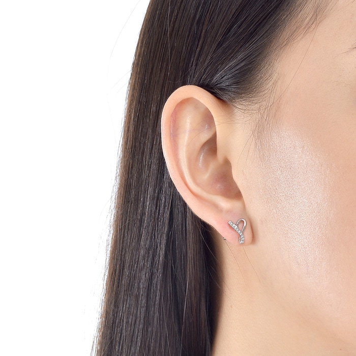 18K白色黄金 耳環 | 周生生珠寶 | 49284E - 2