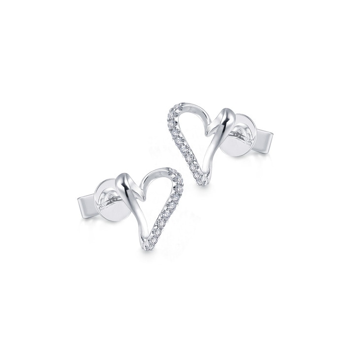 18K白色黄金 耳環 | 周生生珠寶 | 49284E - 4