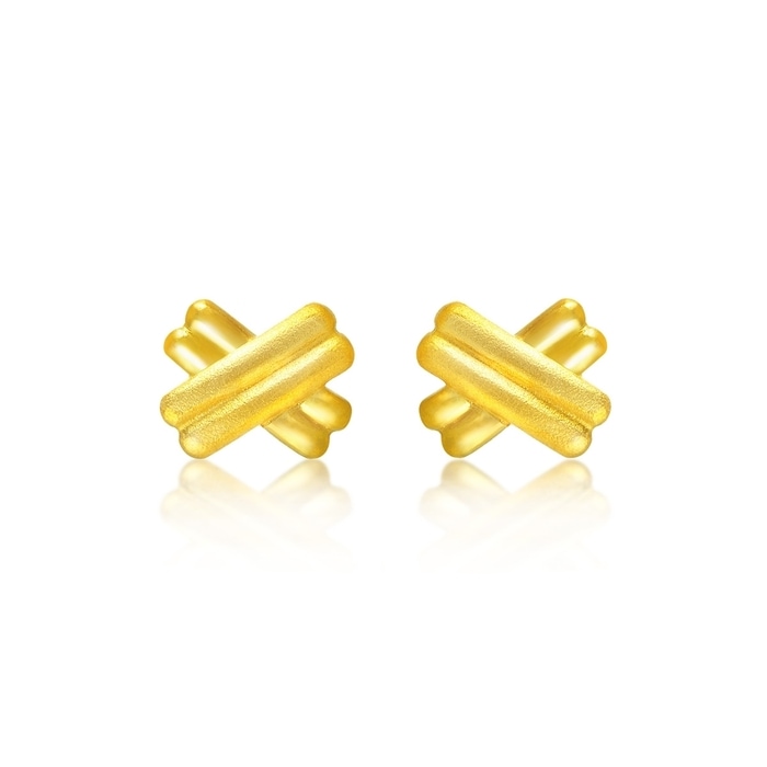 999.9黃金 耳環 | 周生生珠寶 | Essence「永」 | 68705E - 1