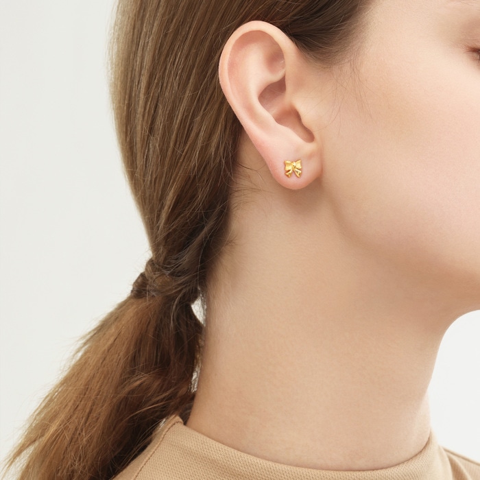 Solid Gold Earring | Chow Sang Sang Jewellery | Essence | 68719E - 3