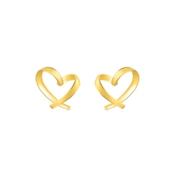 999.9 Gold Heart Earrings