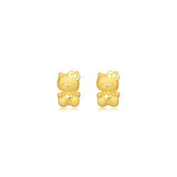 「Hello Kitty」999.9黃金耳環