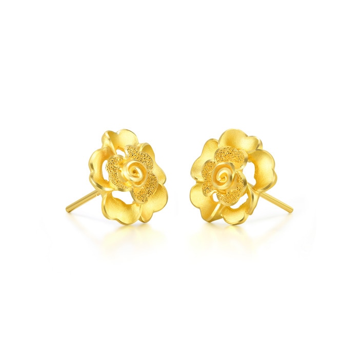 999.9 Gold Earrings | 69296E(~0.185 tael) | Chow Sang Sang