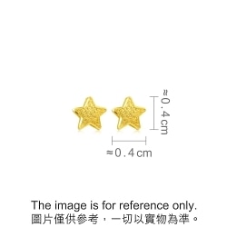 999.9 Gold Star Earrings | 69449E(~0.021 tael) | Chow Sang