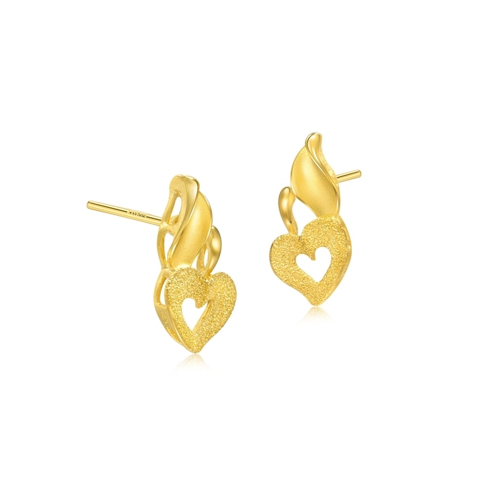 999.9 Gold Earrings | 69812E(~0.095 tael) | Chow Sang Sang