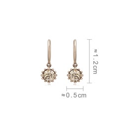 'Mill' 18K Brown Gold Brown Diamond Earrings