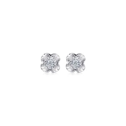 18K White Gold Diamond Earrings