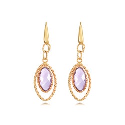 18K Gold Amethyst Earrings