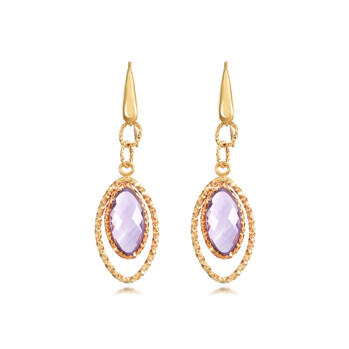 18K Yellow Gold Earring | Chow Sang Sang Jewellery | 80002E - 1