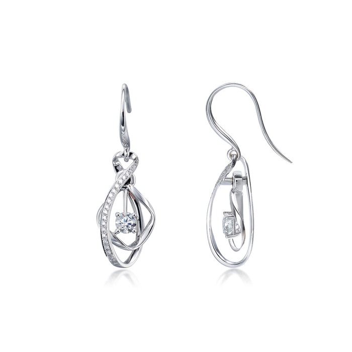 18K白色黄金 耳環 | 周生生珠寶 | Diamond in Motion 「炫動鑽飾」 | 82922E - 4