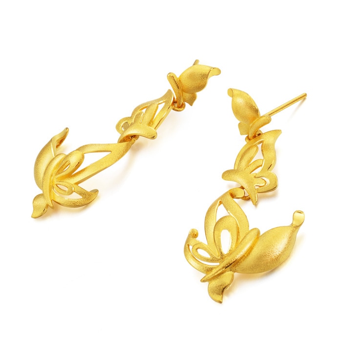 999.9黃金 耳環 | 周生生珠寶 | 生生有囍 | 84401E - 5