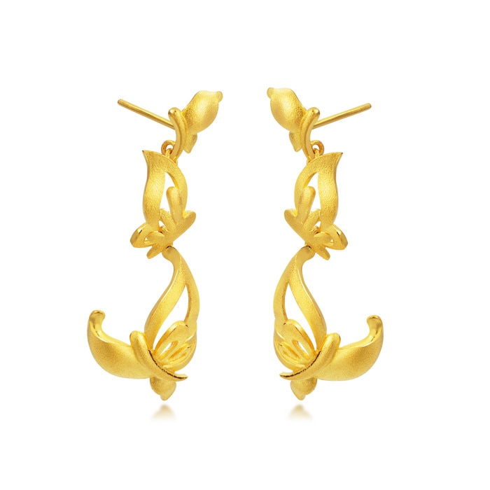 999.9黃金 耳環 | 周生生珠寶 | 生生有囍 | 84401E - 4