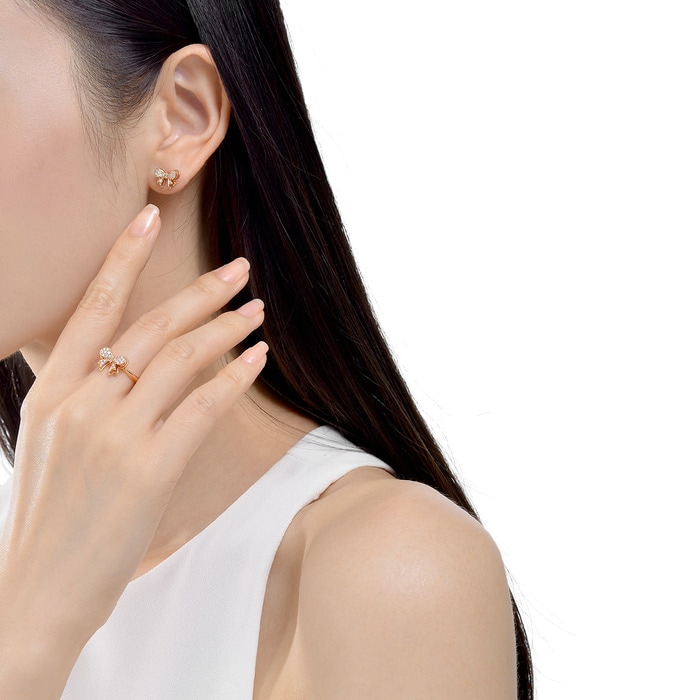 18K玫瑰金 耳環 | 周生生珠寶 | 85193E - 3