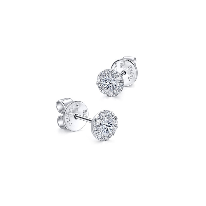 18K白色黄金 耳環 | 周生生珠寶 | Diamond Symphony「鑽之頌」 | 85425E - 2