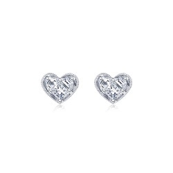 「Pure」18K白色黃金耳環