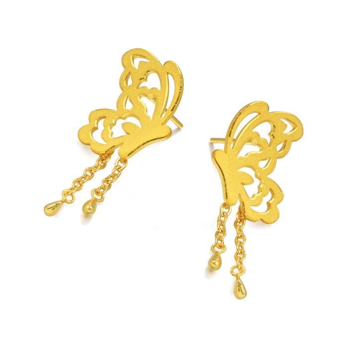 999.9黃金 耳環 | 周生生珠寶 | 生生有囍 | 86590E - 5