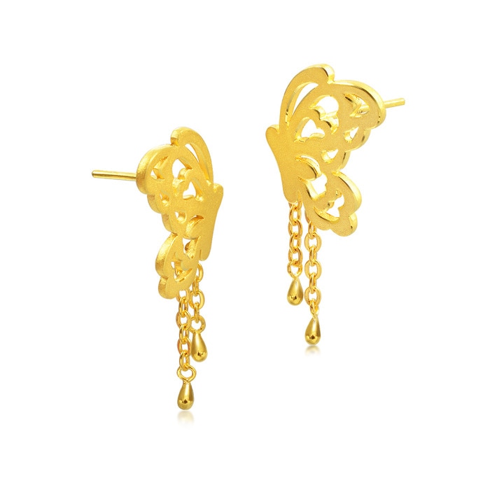 999.9黃金 耳環 | 周生生珠寶 | 生生有囍 | 86590E - 4