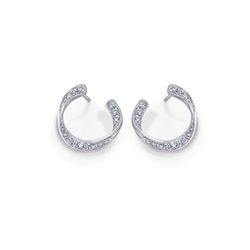18K White Gold Diamond Earrings