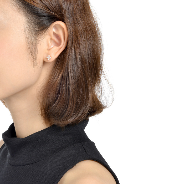 18K白色黄金及玫瑰金 耳環 | 周生生珠寶 | Daily Luxe | 88294E - 3