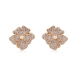 'Symphony' 18K Rose Gold Diamond Earrings