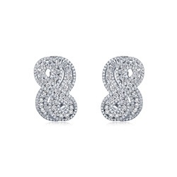 18K White Gold Diamond Earrings
