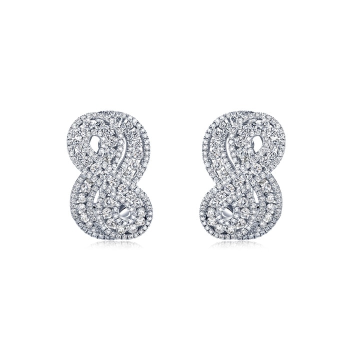 18K White Gold Earring | Chow Sang Sang Jewellery | 88958E - 1