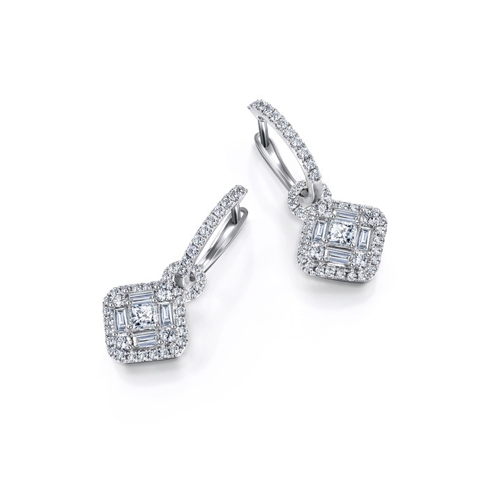 18K白色黄金 耳環 | 周生生珠寶 | Diamond Symphony「鑽之頌」 | 88960E - 3