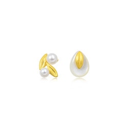 'Wishes' 999.9 Gold Pearl Earrings