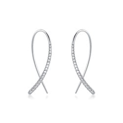 「Ear Play「耳玩」」18K白色黃金鑽石耳環