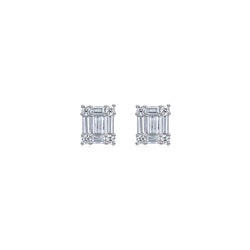 'Classics' 18K White Gold Diamond Earrings