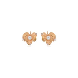'Voyage' 18K Rose Gold Freshwater Pearl Earrings