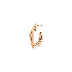 'M' 18K Rose Gold Single Earring